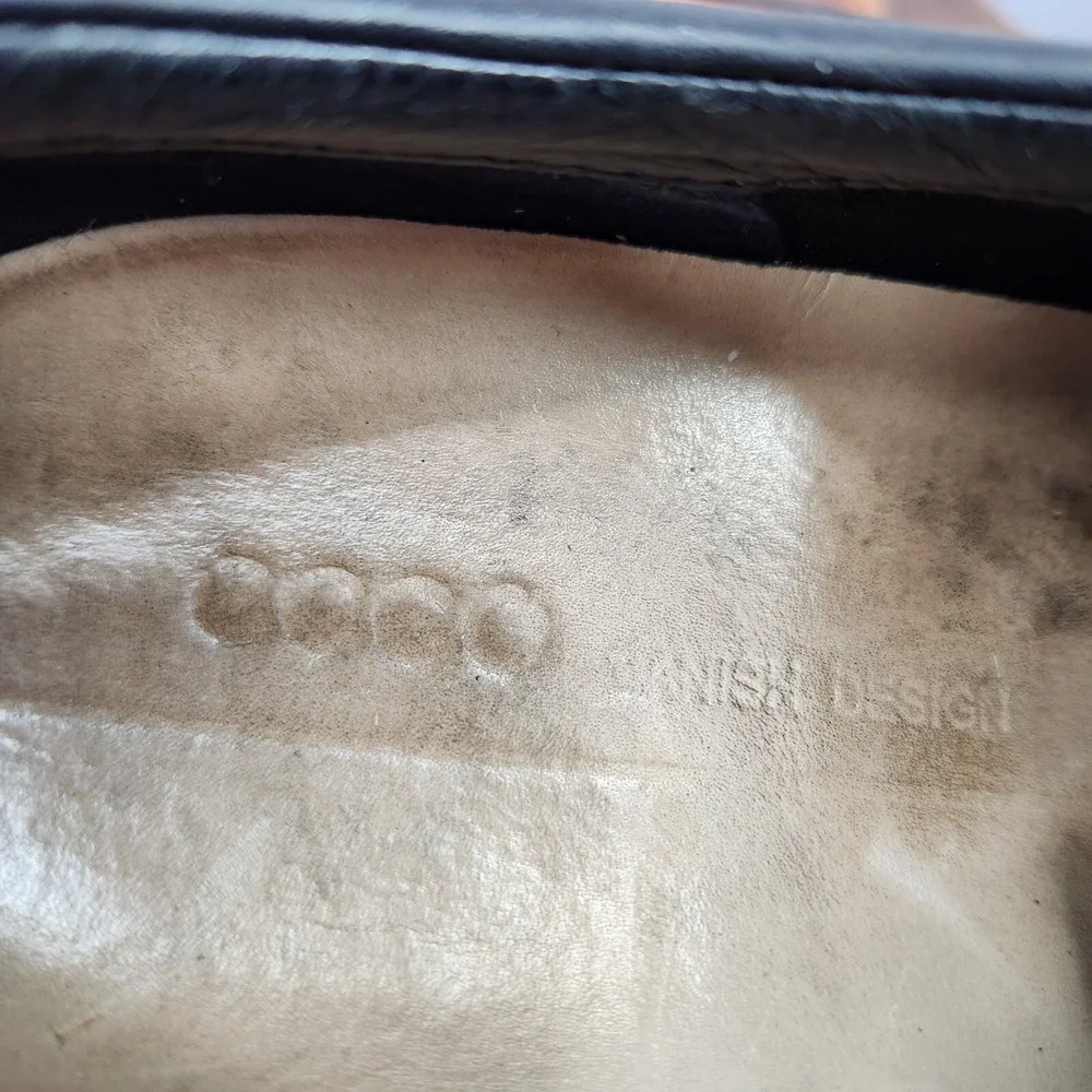 Ecco Soft 7 Sneakers Mens 7 /‎ 7.5 Eu 41 Black Leather Low Top Comfort Shoes